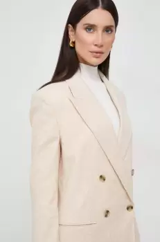 BOSS sacou culoarea bej, cu doua randuri de nasturi imagine