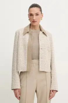 BOSS sacou culoarea bej, un singur rand de nasturi, cu imprimeu, 50544011 imagine