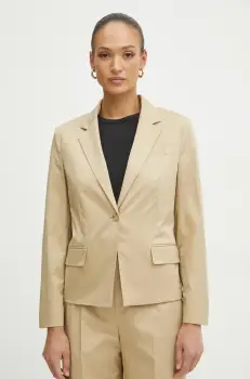 BOSS sacou culoarea bej, un singur rand de nasturi, neted, 50537453 imagine