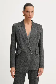 BOSS sacou culoarea gri, un singur rand de nasturi, cu imprimeu, 50545978 imagine