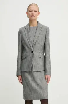 BOSS sacou culoarea gri, un singur rand de nasturi, neted, 50531887 imagine