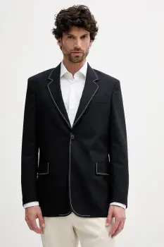 BOSS sacou de lana culoarea bleumarin, 50545808 imagine