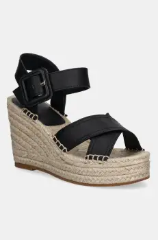 BOSS sandale de piele Madeira culoarea negru, 50546334 imagine