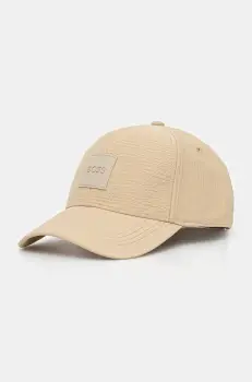 BOSS sapca culoarea bej, cu imprimeu, 50539418 imagine