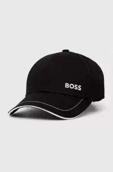 BOSS sapca de baseball din bumbac BOSS GREEN culoarea negru, neted imagine