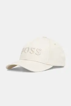 BOSS sapca de baseball din bumbac culoarea bej, 50544386 imagine