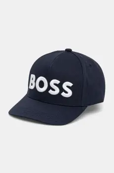 BOSS sapca de baseball din bumbac culoarea negru, cu imprimeu, 50536482 imagine