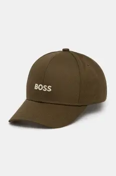BOSS sapca de baseball din bumbac culoarea verde, cu imprimeu, 50495121 imagine