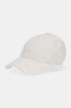 BOSS sapca de in culoarea bej, neted, 50539507 imagine