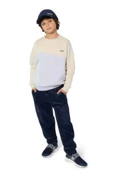 BOSS sapca din bumbac pentru copii culoarea bleumarin, J52717 imagine