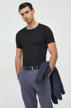 BOSS tricou 2-pack barbati, culoarea negru, neted imagine