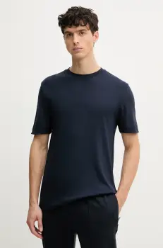 BOSS tricou barbati, culoarea albastru marin, neted, 50536636 imagine