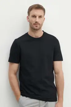 BOSS tricou barbati, culoarea negru, neted imagine