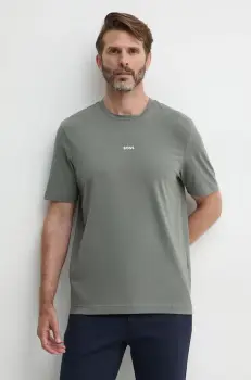 BOSS tricou BOSS ORANGE barbati, culoarea gri, neted, 50473278 imagine