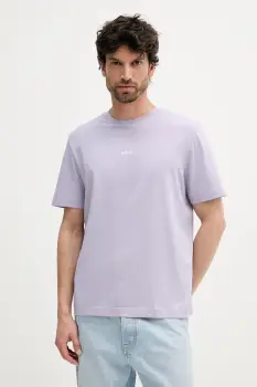 BOSS tricou BOSS ORANGE barbati, culoarea violet, cu imprimeu, 50473278 imagine