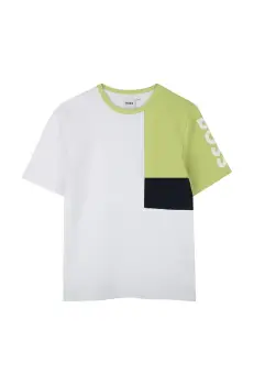 BOSS tricou copii culoarea alb, cu imprimeu, J52040 imagine