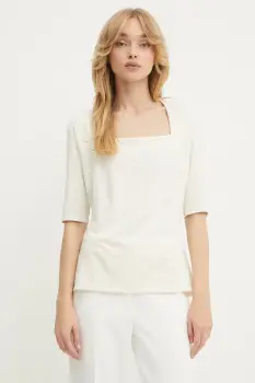 BOSS tricou culoarea bej, 50541894 imagine