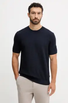 BOSS tricou culoarea bleumarin, uni, 50543161 imagine