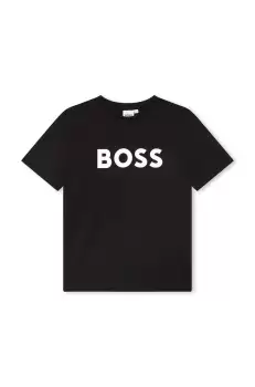 BOSS tricou de bumbac pentru copii culoarea alb, cu imprimeu imagine