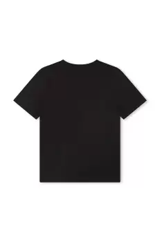 BOSS tricou de bumbac pentru copii culoarea negru, cu imprimeu imagine
