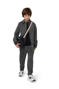 BOSS tricou de bumbac pentru copii culoarea negru, cu imprimeu, J52368 imagine