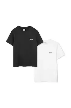 BOSS tricou de bumbac pentru copii culoarea negru, cu imprimeu, J52680 imagine