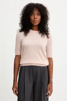 BOSS tricou de lana culoarea violet, 50544996 imagine