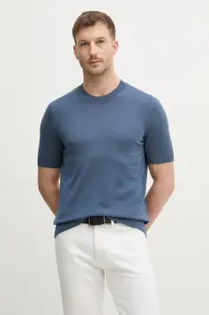 BOSS tricou de lana H-Umauro imagine