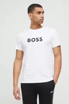 BOSS tricou de plaja culoarea alb, modelator imagine