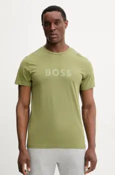 BOSS tricou de plaja culoarea verde, modelator imagine