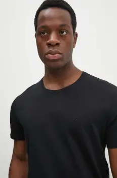 BOSS tricou din bumbac 2-pack barbati, culoarea negru, neted, 50475294 imagine