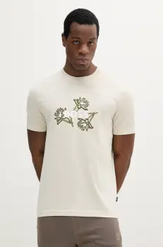 BOSS tricou din bumbac barbati, culoarea alb, cu imprimeu, 50536796 imagine