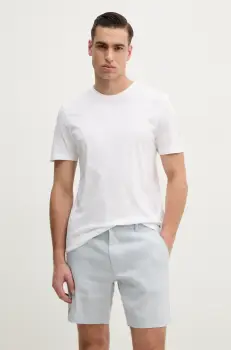 BOSS tricou din bumbac barbati, culoarea alb, neted, 50539831 imagine