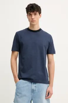BOSS tricou din bumbac barbati, culoarea bleumarin, uni, 50534030 imagine