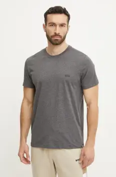 BOSS tricou din bumbac barbati, culoarea gri, uni, 50531401 imagine