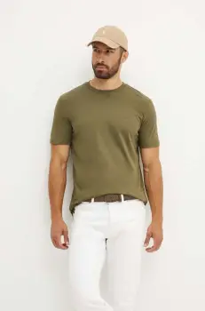 BOSS tricou din bumbac barbati, culoarea negru, uni, 50468347 imagine