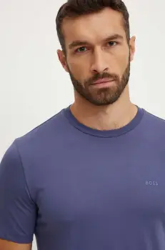 BOSS tricou din bumbac barbati, culoarea negru, uni, 50468347 imagine