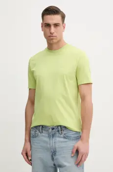 BOSS tricou din bumbac barbati, culoarea verde, neted, 50468347 imagine