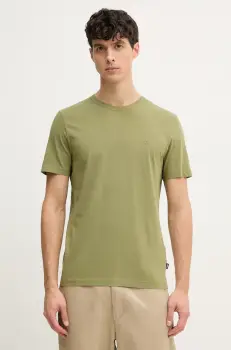 BOSS tricou din bumbac barbati, culoarea verde, neted, 50539831 imagine