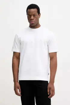 BOSS tricou din bumbac culoarea alb, neted, 50559050 imagine