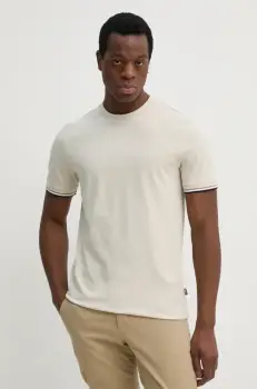 BOSS tricou din bumbac culoarea alb, neted imagine