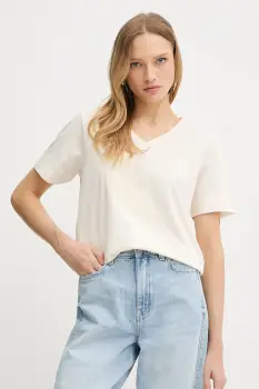 BOSS tricou din bumbac culoarea bej, 50545673 imagine