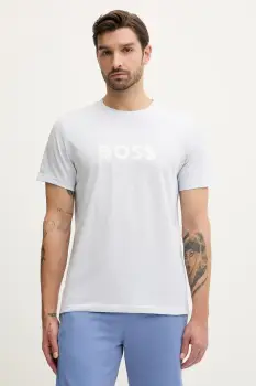 BOSS tricou din bumbac culoarea negru, cu imprimeu, 50491706 imagine