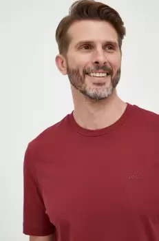 BOSS tricou din bumbac culoarea negru, neted imagine