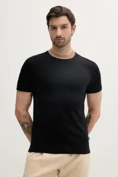 BOSS tricou din bumbac culoarea negru, uni, 50531793 imagine