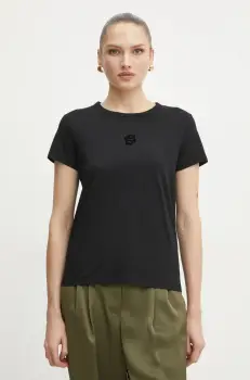 BOSS tricou din bumbac femei, culoarea negru, 50534800 imagine