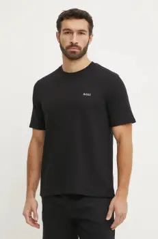 BOSS tricou lounge culoarea negru, cu imprimeu, 50535891 imagine
