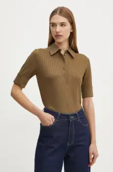 BOSS tricou polo femei, culoarea verde, 50532051 imagine