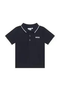 BOSS tricouri polo din bumbac pentru bebelusi culoarea alb, J05P13 imagine