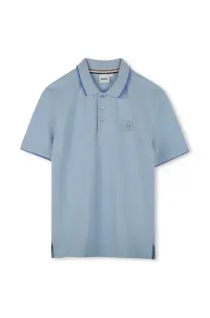 BOSS tricouri polo din bumbac pentru copii neted, J52012 imagine